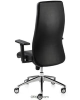 Silla de despacho Ledek negro piel ofitipo 3