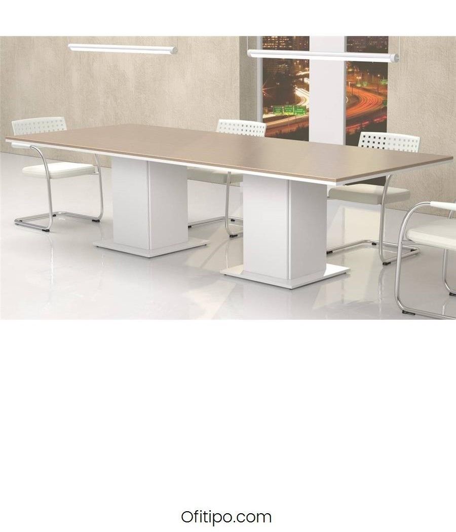 Mesa de reunión Eslem rectangular ofitipo 4